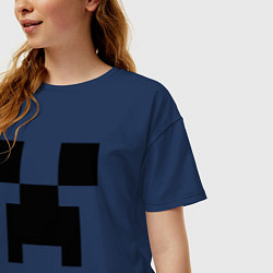 Футболка оверсайз женская Minecraft, цвет: тёмно-синий — фото 2