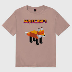 Женская футболка оверсайз Minecraft - лиса