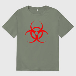 Женская футболка оверсайз BIOHAZARD