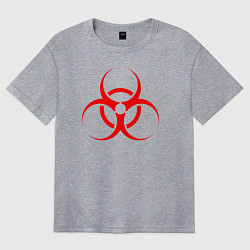 Футболка оверсайз женская BIOHAZARD, цвет: меланж