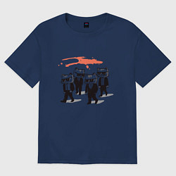 Футболка оверсайз женская Бешеные коты, цвет: тёмно-синий