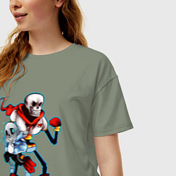 Футболка оверсайз женская UNDERTALE, цвет: авокадо — фото 2