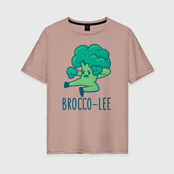 Футболка оверсайз женская Brocco Lee, цвет: пыльно-розовый