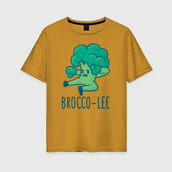 Футболка оверсайз женская Brocco Lee, цвет: горчичный