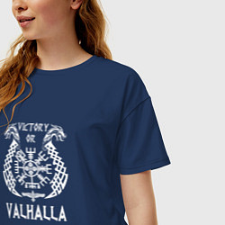Футболка оверсайз женская Valhalla, цвет: тёмно-синий — фото 2