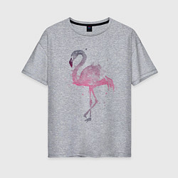 Футболка оверсайз женская Flamingo, цвет: меланж