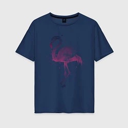 Футболка оверсайз женская Flamingo, цвет: тёмно-синий