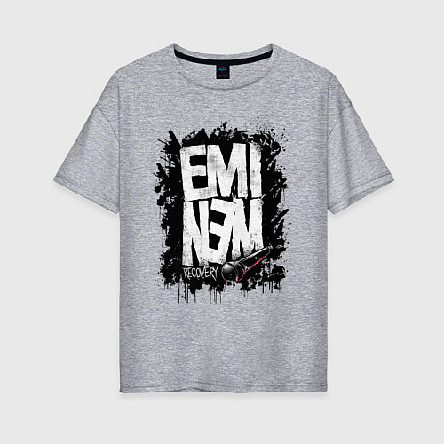 Женская футболка оверсайз EMINEM / Меланж – фото 1