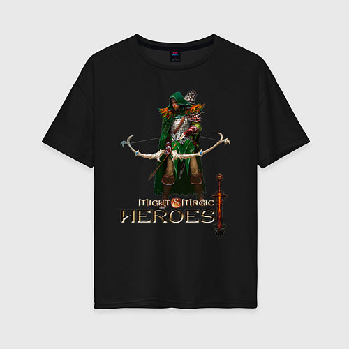 Женская футболка оверсайз Heroes of Might and Magic / Черный – фото 1