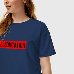 Футболка оверсайз женская SEX EDUCATION, цвет: тёмно-синий — фото 2