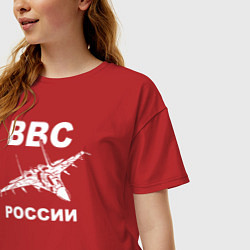 Футболка оверсайз женская ВВС России, цвет: красный — фото 2