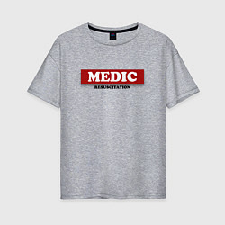 Футболка оверсайз женская MEDIC, цвет: меланж