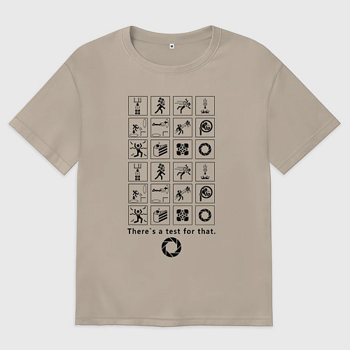 Женская футболка оверсайз PORTAL / Миндальный – фото 1