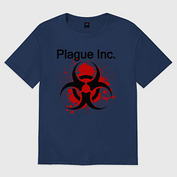 Футболка оверсайз женская Plague Inc, цвет: тёмно-синий