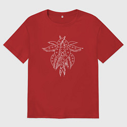 Футболка оверсайз женская EVA-Angel, цвет: красный