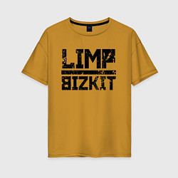 Футболка оверсайз женская LIMP BIZKIT, цвет: горчичный