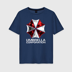 Футболка оверсайз женская UMBRELLA CORP, цвет: тёмно-синий