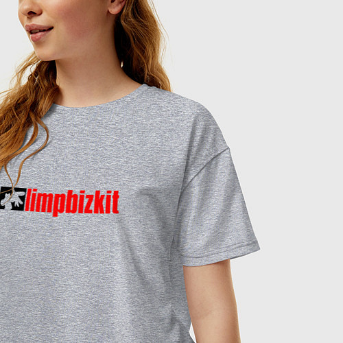 Женская футболка оверсайз LIMP BIZKIT / Меланж – фото 3