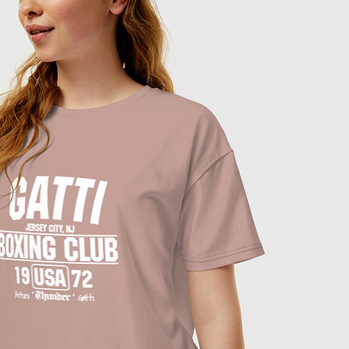 Женская футболка оверсайз Gatti Boxing Club / Пыльно-розовый – фото 3