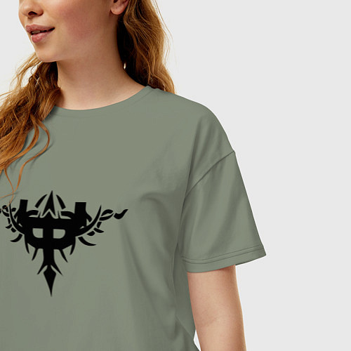 Женская футболка оверсайз JUDAS PRIEST / Авокадо – фото 3