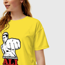 Футболка оверсайз женская Muhammad Ali, цвет: желтый — фото 2