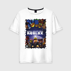 Футболка оверсайз женская ROBLOX, цвет: белый