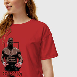 Футболка оверсайз женская Tyson, цвет: красный — фото 2