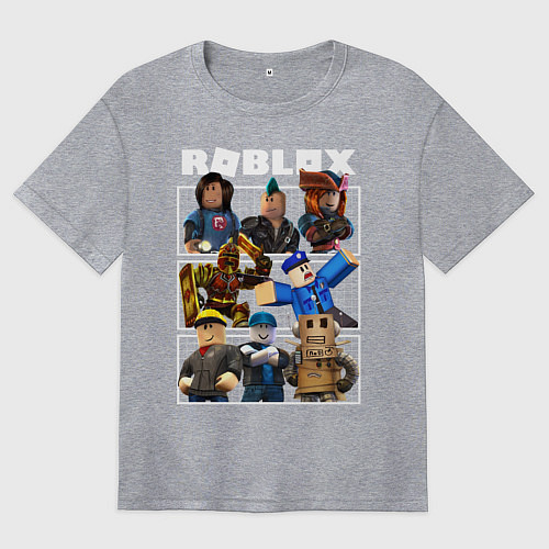 Женская футболка оверсайз ROBLOX / Меланж – фото 1