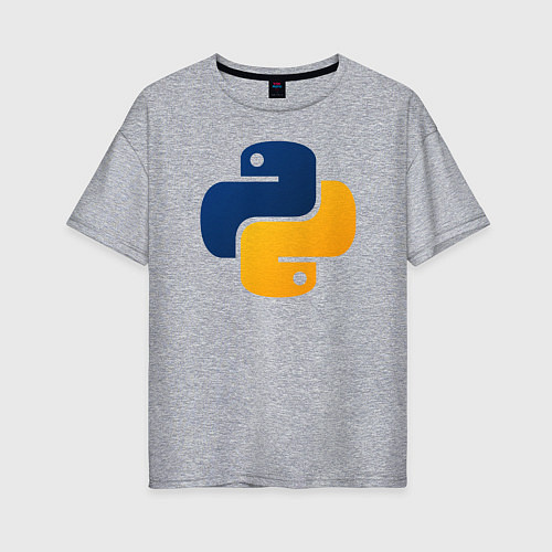 Женская футболка оверсайз Python / Меланж – фото 1