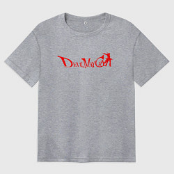 Футболка оверсайз женская DEVIL MAY CRY DMC, цвет: меланж