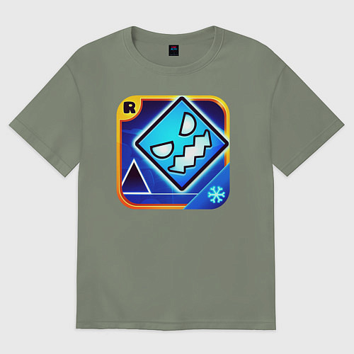 Женская футболка оверсайз Geometry Dash / Авокадо – фото 1