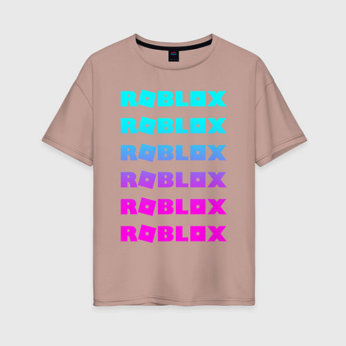 Женская футболка оверсайз ROBLOX / Пыльно-розовый – фото 1