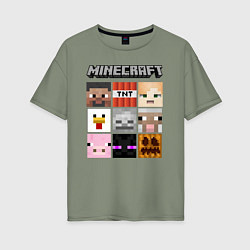 Футболка оверсайз женская MINECRAFT, цвет: авокадо