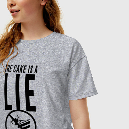 Женская футболка оверсайз PORTAL / Меланж – фото 3