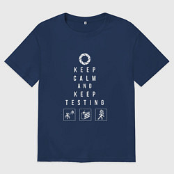 Футболка оверсайз женская PORTAL, цвет: тёмно-синий