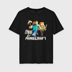 Футболка оверсайз женская MINECRAFT, цвет: черный