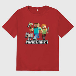 Футболка оверсайз женская MINECRAFT, цвет: красный