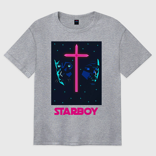 Женская футболка оверсайз STARBOY / Меланж – фото 1