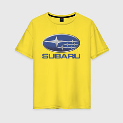 Футболка оверсайз женская SUBARU, цвет: желтый