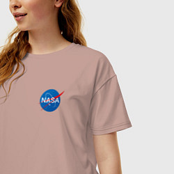 Футболка оверсайз женская NASA, цвет: пыльно-розовый — фото 2