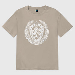 Футболка оверсайз женская Пограничные Войска, цвет: миндальный