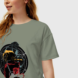 Футболка оверсайз женская Стальной алхимик, цвет: авокадо — фото 2
