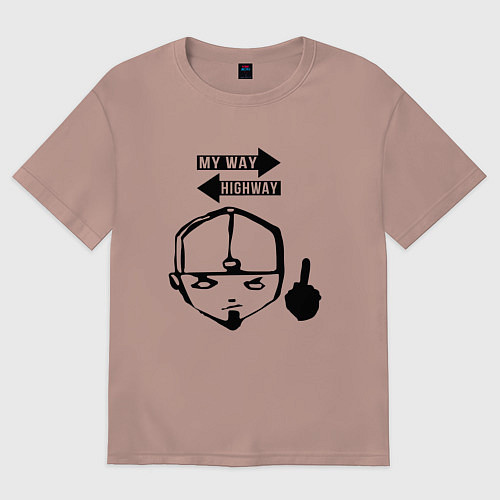 Женская футболка оверсайз LIMP BIZKIT / Пыльно-розовый – фото 1