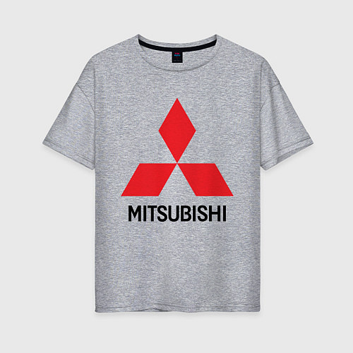 Женская футболка оверсайз MITSUBISHI / Меланж – фото 1