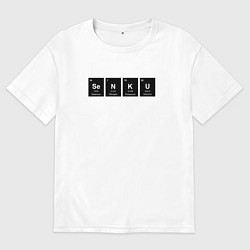 Футболка оверсайз женская Senku Аниме Доктор Стоун, цвет: белый