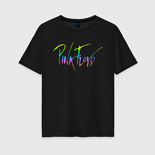 Женская футболка оверсайз Pink Floyd / Черный – фото 1