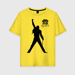 Футболка оверсайз женская Queen двусторонняя, цвет: желтый