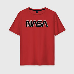 Футболка оверсайз женская NASA, цвет: красный