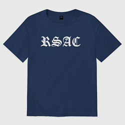 Футболка оверсайз женская RSAC logo, цвет: тёмно-синий