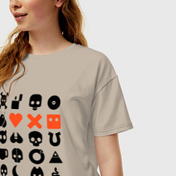 Футболка оверсайз женская LOVE DEATH ROBOTS LDR, цвет: миндальный — фото 2